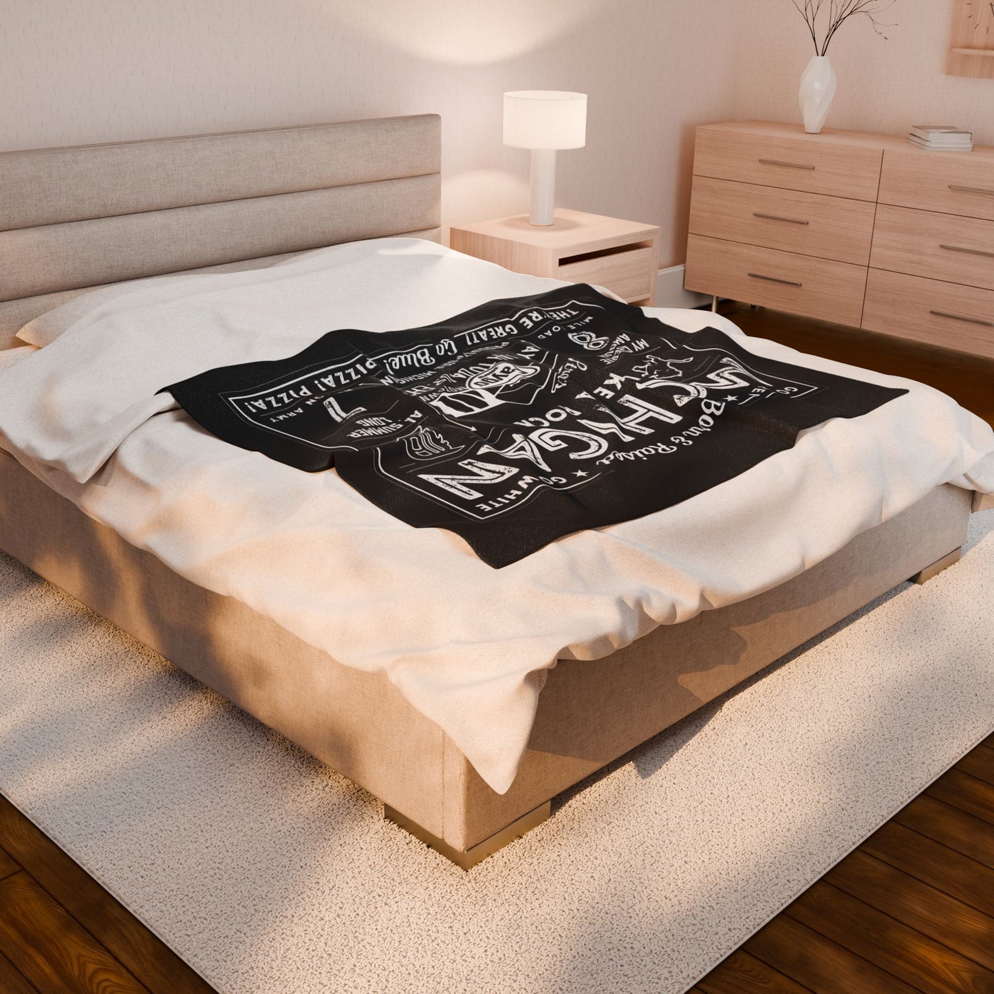 MICHIGAN MADE Velveteen Plush Blanket