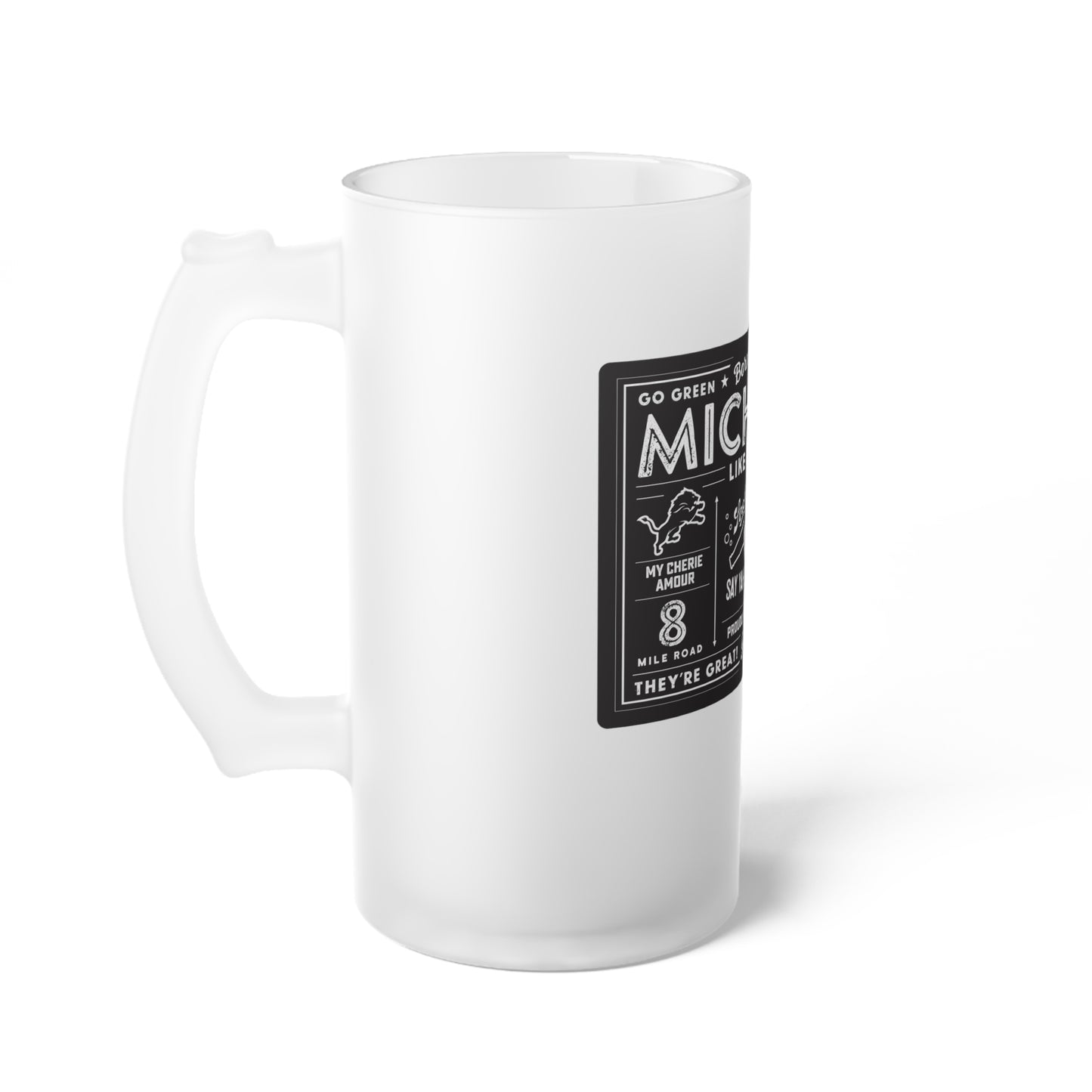 ARMOR MI MADE Frosted Glass Beer Mug