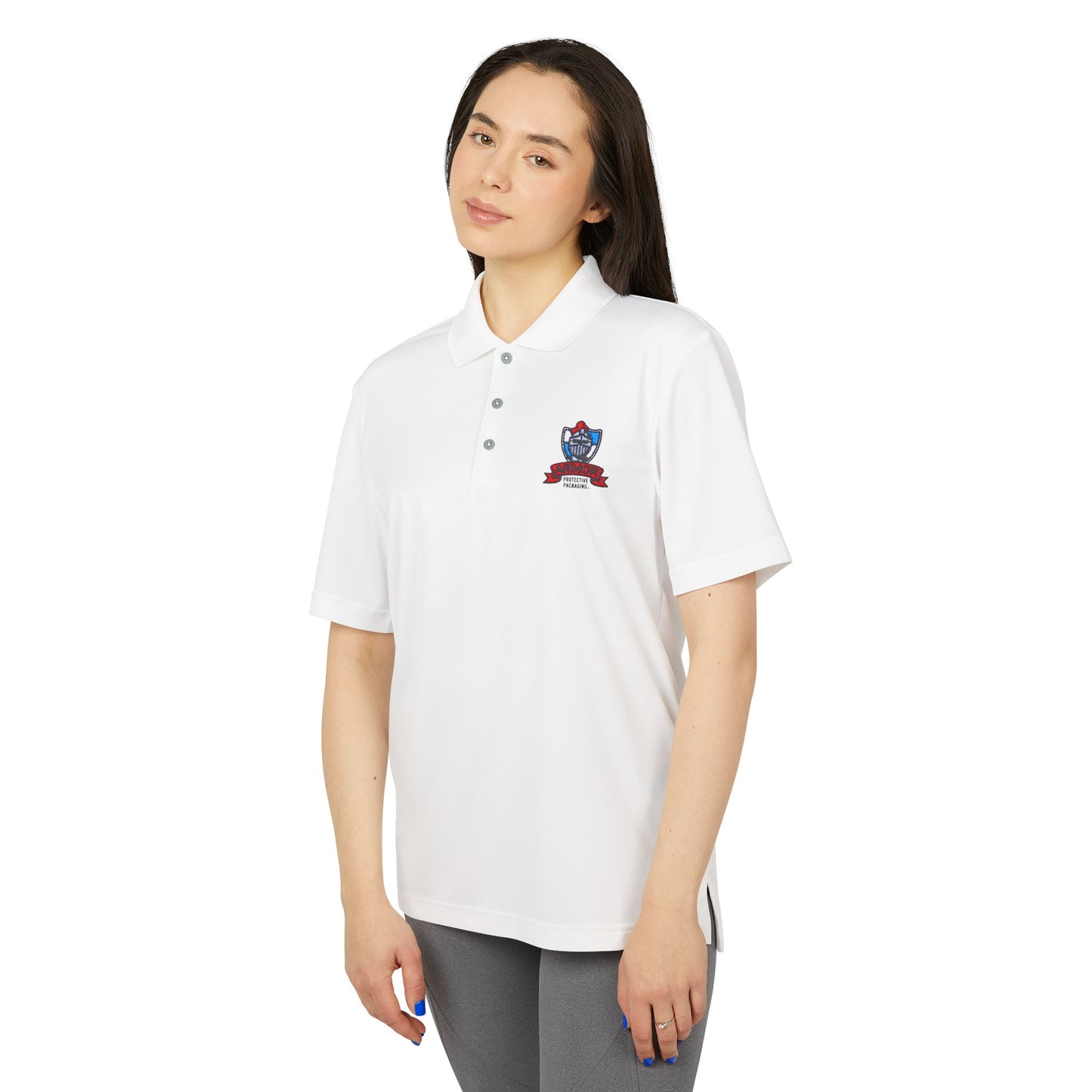 ARMOR Polo-White Logo