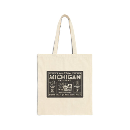 ARMOR MI MADE Michigan Vintage Style Cotton Canvas Tote Bag