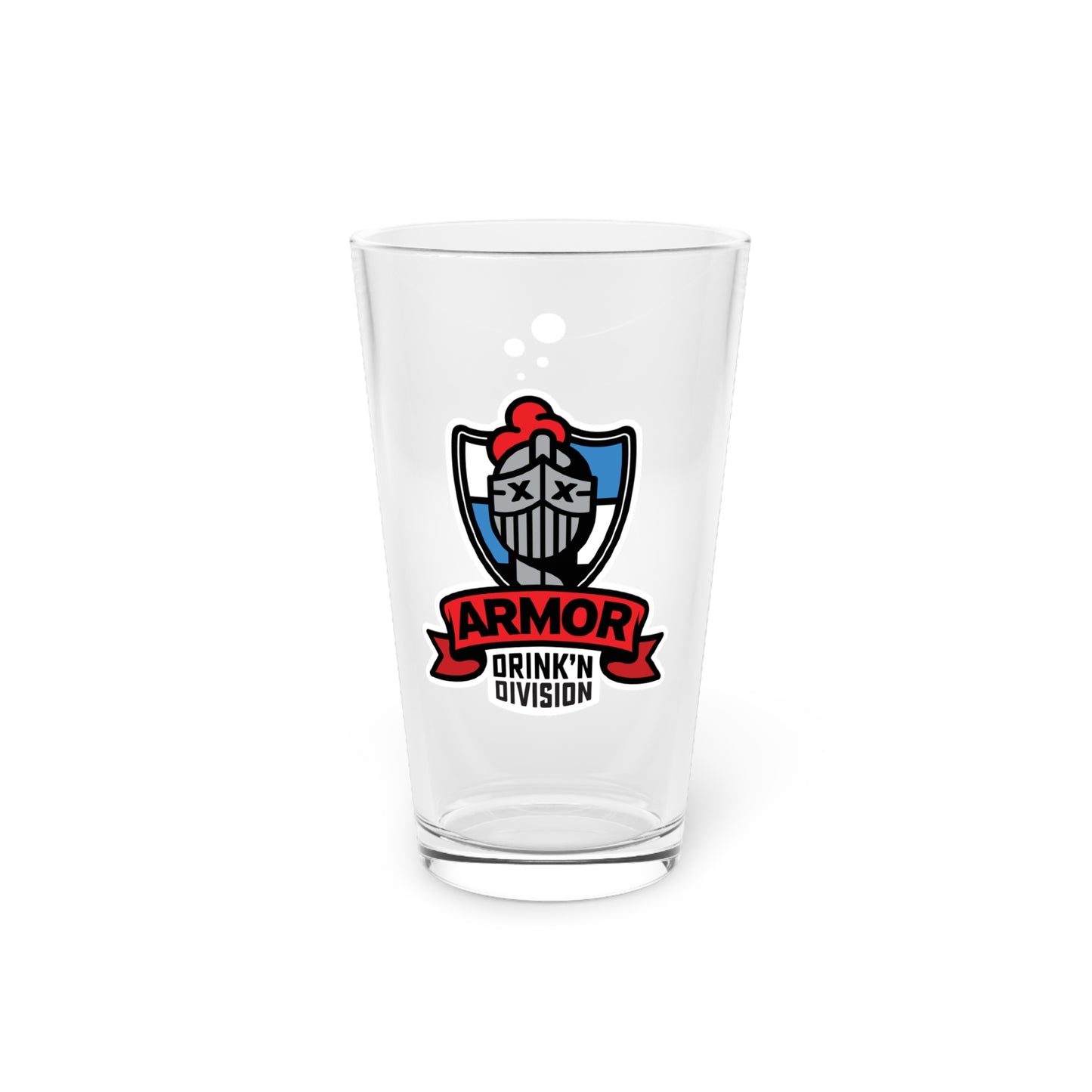 ARMOR DRINKIN Pint Glass, 16oz