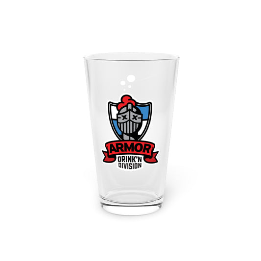ARMOR DRINKIN Pint Glass, 16oz