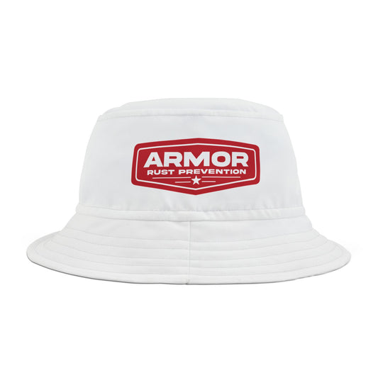 Armor Rust Prevention AOP Bucket Hat | Trendy Summer Hat for Outdoor Adventures, Unique Gift for Dad or Friends