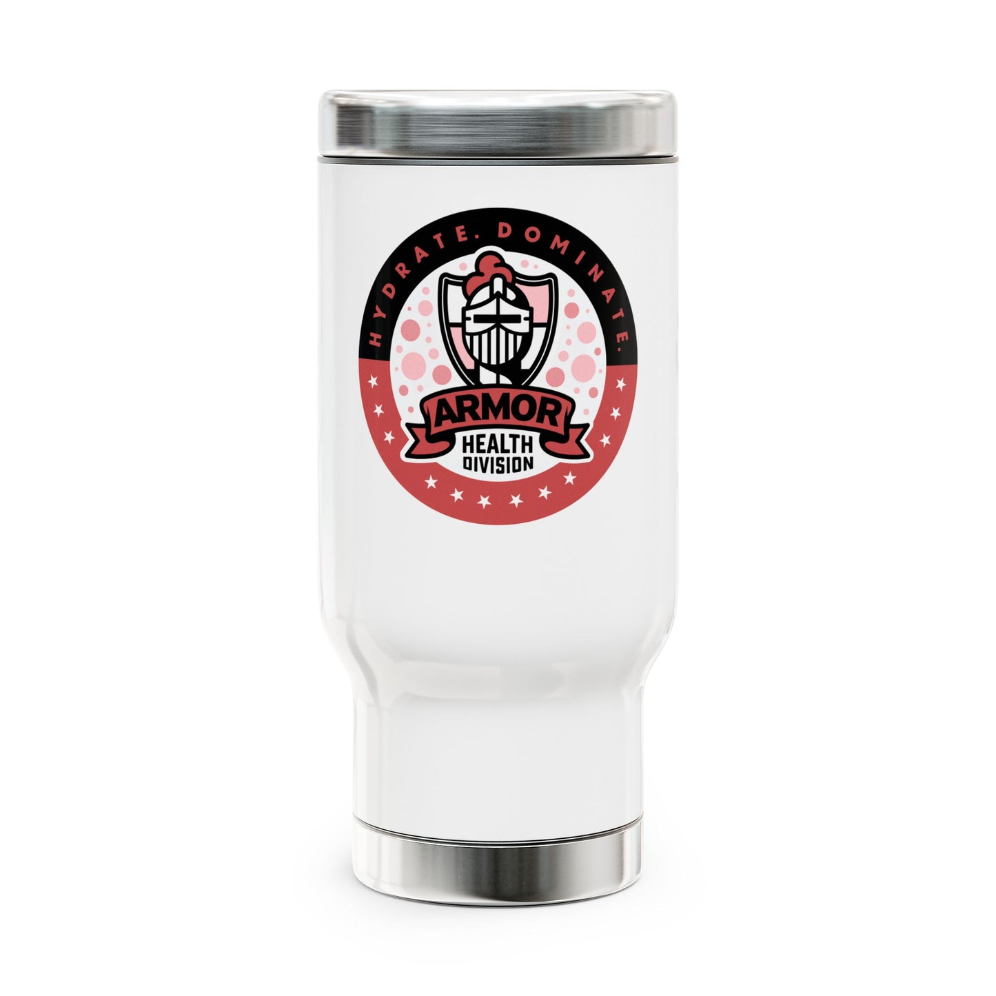 ARMOR HYDRATE WHITE Stainless Steel Travel Mug