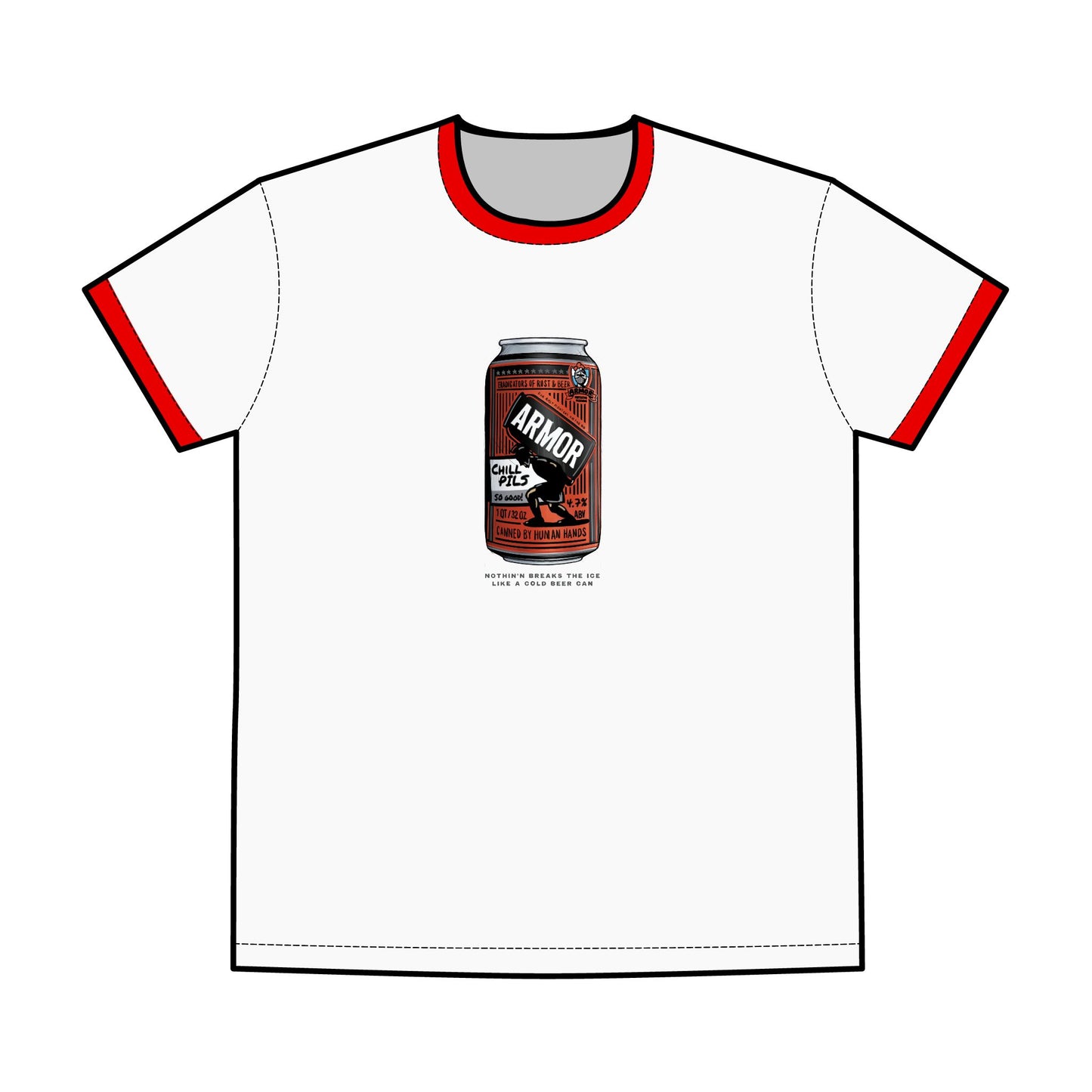 ARMOR BEER Men's Staple Ringer Tee
