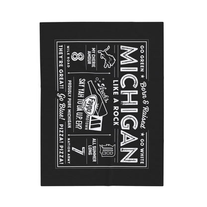 MICHIGAN MADE Velveteen Plush Blanket