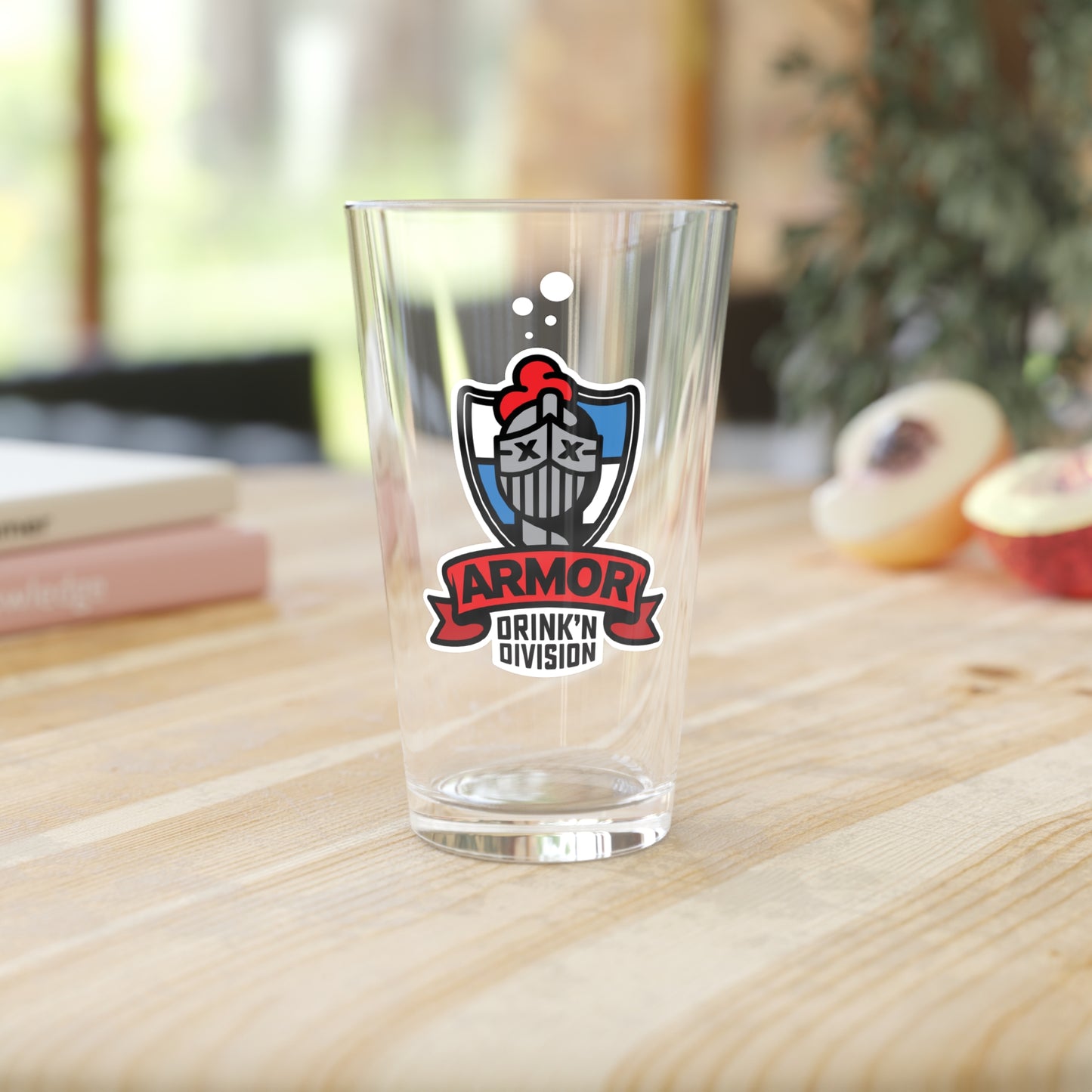 ARMOR DRINKIN Pint Glass, 16oz